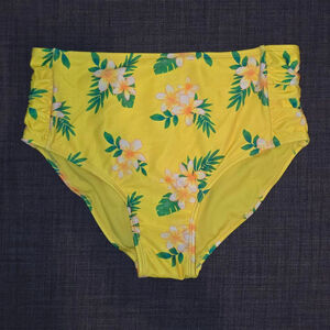 Girls Ocean Gear Swim Bottoms Yellow Floral Size L and XL
